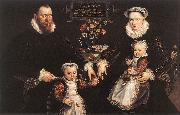 Portrait of Antonius Anselmus, His Wife and Their Children wr